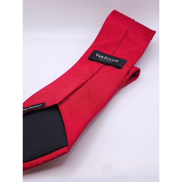 Van Heusen Mens Classic Solid Red Necktie - Picture 12 of 16